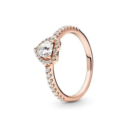 Hot selling 925 silver exquisite luxury sparkling crown heart-shaped women's ring jewelry