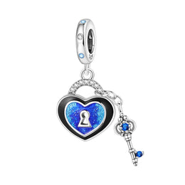 Original Charms Beads 925 Sterling Silver Zircon LOVE Winged Protect Heart Pendant For DIY Necklace Bracelet Fine Jewellery Gift