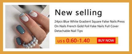 KissICON KissIcon False Nail Full Cover Pink Glitter Nails