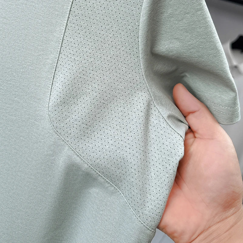 Luxury Men Summer New Short-Sleeved Polo Shirt Lapel Button Solid Color Letter Print Comfortable Ventilate Fashion Men'sClothing
