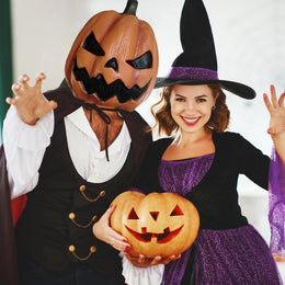 Creepy Party  Scary Halloween Costumes Pumpkin Head Cover Creepy Cosplay  Headdress For Party And Trick Prop  Adult Party Mask