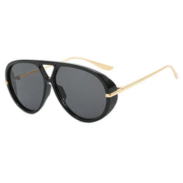 Dropshipman Black Vintage Oversized Black Sunglasses