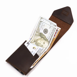 Genuine Leather Wallet For Men Male Vintage Cowhide Short Vertical Slim Mens Cash Wallet Purse Card Holder Flap Magnetic Closure