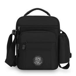 Mens Nylon Crossbody Bag Wear Resistant Multi Compartments Adjustable Strap For Hiking Cycling Work Errands Outdoor Daily Carry