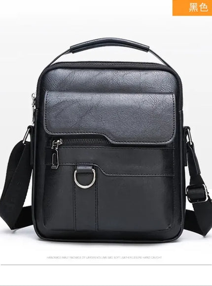 Men's Vertical Crossbody – PU Leather Shoulder