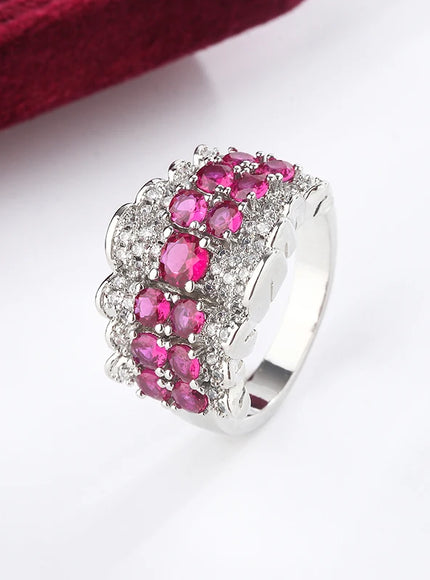 KissIcon Beautiful Pink Zircon 925 Ring - Elegant Jewelry