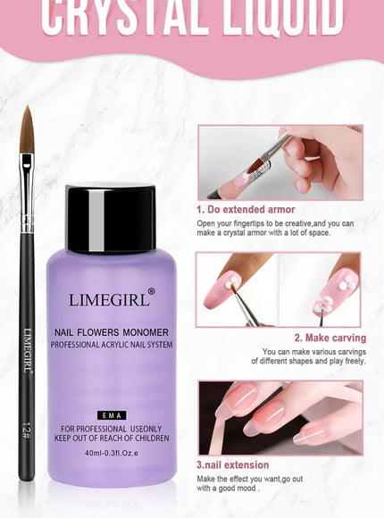 KissICON KissIcon Nail Acrylic Powder Set - Crystal Glitter
