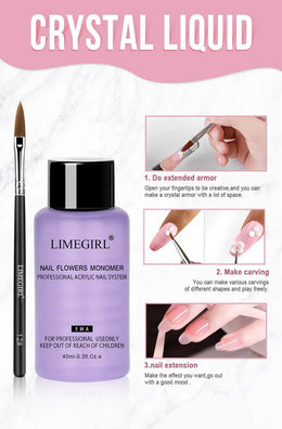 KissICON KissIcon Nail Acrylic Powder Set - Crystal Glitter