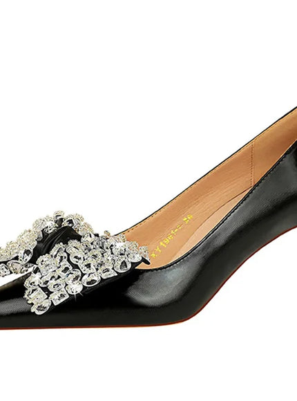 Women Green Pointed Toe Pumps Wedding Middle Low