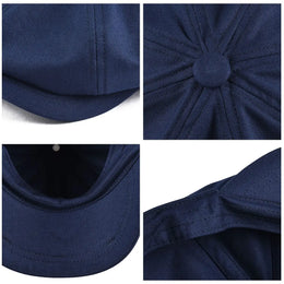 BOTVELA Men's Newsboy Cap Twill Cotton 8 Panel Hat Flat Ivy Cabbie Casual Baker Caps Gatsby Hat Retro Hats Boina Beret for Male