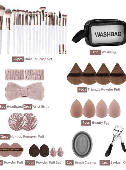 KissICON Maange 42PC Multifunction Makeup Kit With 20 Brushes