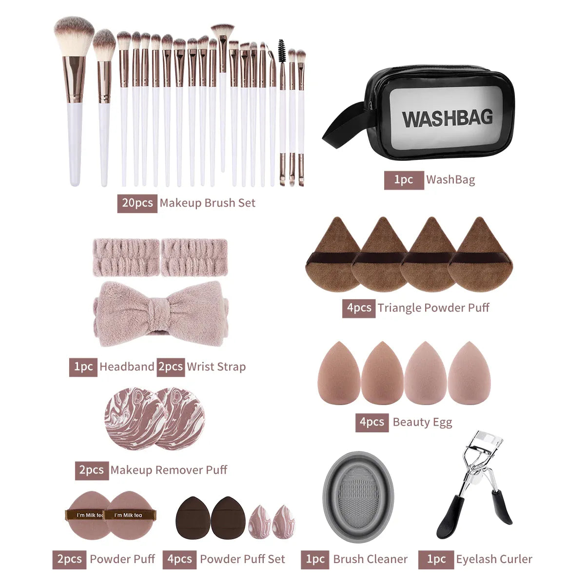 KissICON Maange 42PC Multifunction Makeup Kit With 20 Brushes
