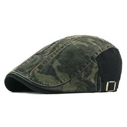 Men's Camouflage Flat Top Baseball Cap, Outdoor Sports Caps, Tactical Dad Hat, Casual Cadet, Trucker Hats