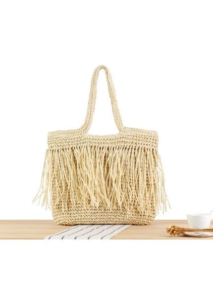Tassel Hand-woven Holiday Shoulder Bag