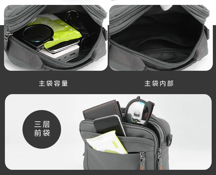 Men's Casual Messenger Bag Outdoor Small Shoulder Bag Multifunctional Travel Waist Bag Hanging Bag Crossbody Bags for Men