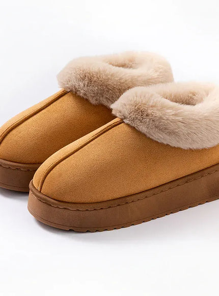 KissICON khaki / 40-41 Winter Women Shoes Fashion Snow Boots Fluffy Plush