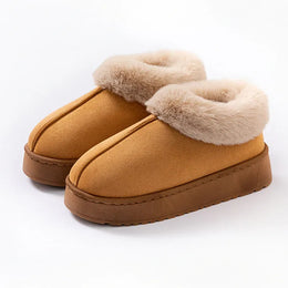 KissICON khaki / 40-41 Winter Women Shoes Fashion Snow Boots Fluffy Plush