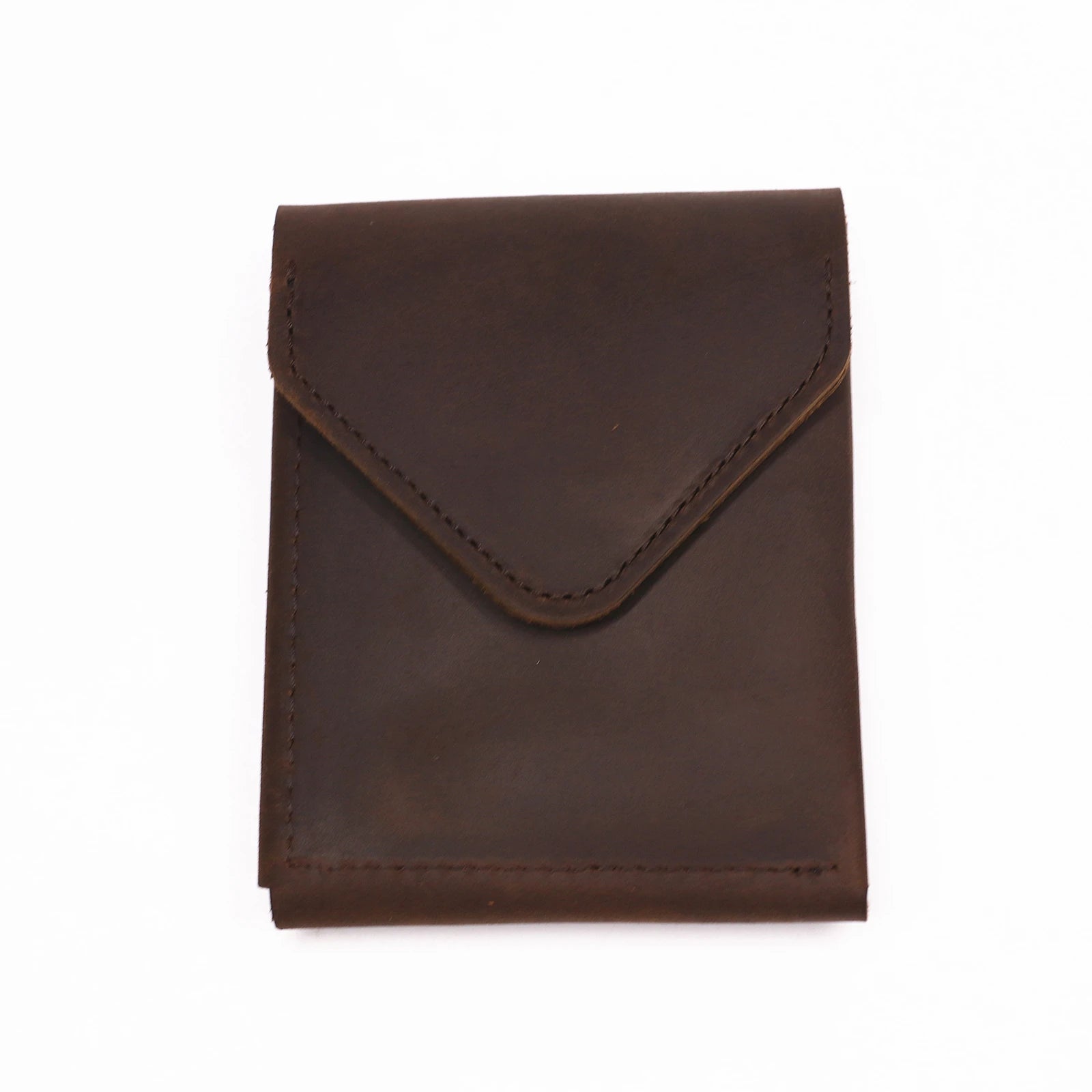 Genuine Leather Wallet For Men Male Vintage Cowhide Short Vertical Slim Mens Cash Wallet Purse Card Holder Flap Magnetic Closure