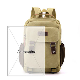 Small Mens Backpack Canvas Casual Backpacks for Men 2025 Mini Male School Bag Rucksack Man Multi-function Crossbody Bag Travel