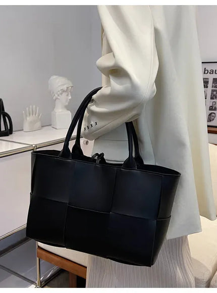KissICON Handbags 2022 Leather Woven Tote – Bags Designer Solid