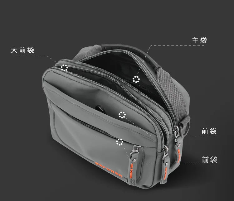 Men's Casual Messenger Bag Outdoor Small Shoulder Bag Multifunctional Travel Waist Bag Hanging Bag Crossbody Bags for Men