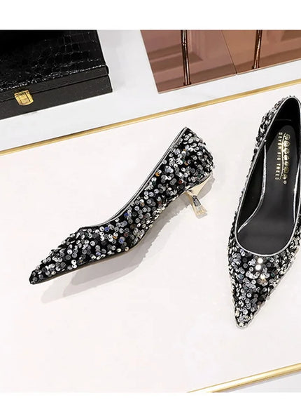 2024 Version Fashion Style Sequin Women's Shoes Shallow