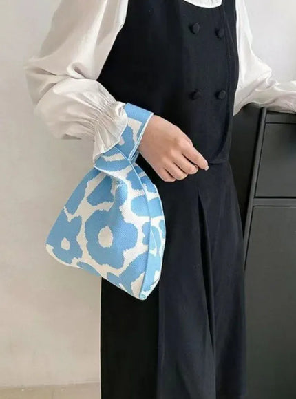 Fashionable Knitted Woven Compact Women's Handbag