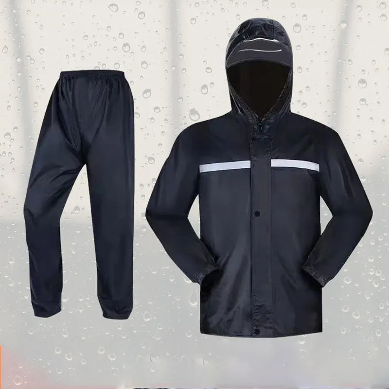 KissICON L Reflective Weatherproof Full Body Rain Suit for Riding