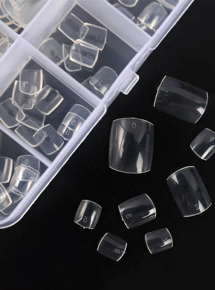 KissICON KissIcon False Toe Nails 100Pcs Natural White Clear