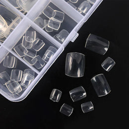 KissICON KissIcon False Toe Nails 100Pcs Natural White Clear