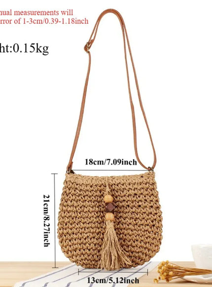 Women's Crossbody – Woven Wooden Beads