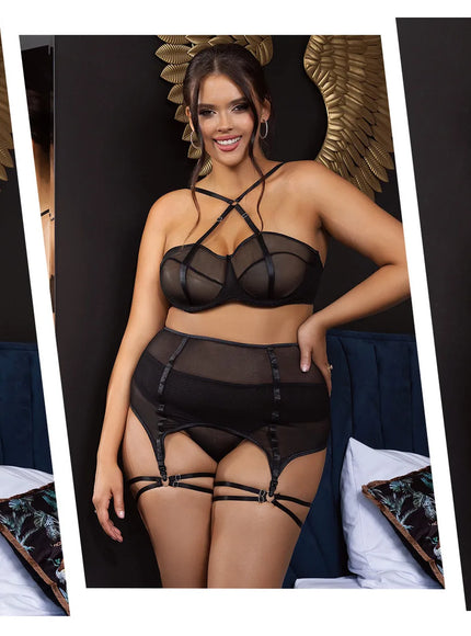 Plus Size Women Underwear Set Sexsy Push Up Erotic Intimate Fantasy Bra And Panty Sets Bondage Luxury Lingerie Sets