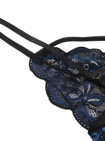 plus size sexy lingerie lace cross band embroidery decoration sexy bra panties lingerie set wholesale from M-5XL