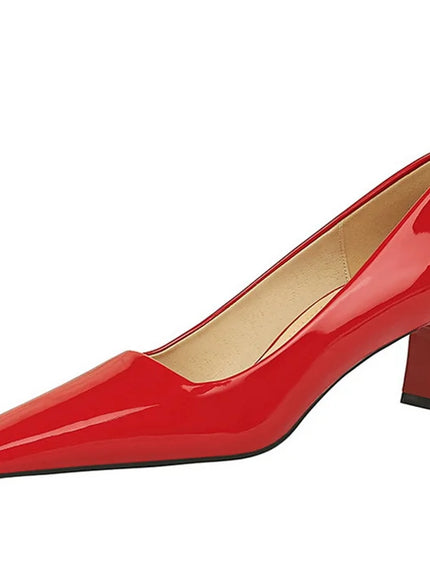 2024 Spring Versatile Fashion Shallow Mouth Patent Leather