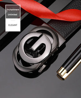 Men's Belt Automatic Buckle Belt Fashion Business Belt for Male Good Gifts for Men