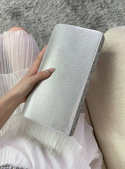 Glitter Bling Envelope Clutch Bag – Shiny Party & Wedding Dinner Handbag