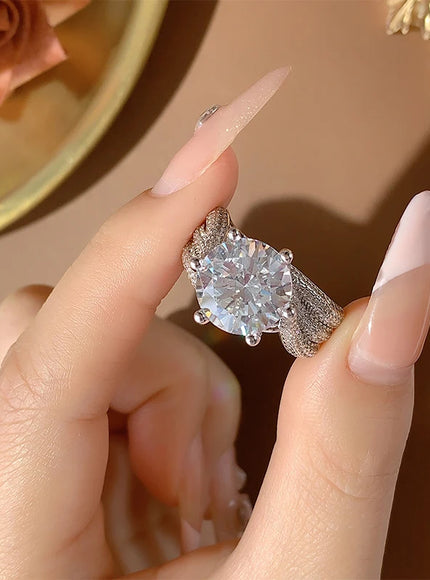 KissIcon 925 Silver CZ Ring For Women Sparkling Jewelry