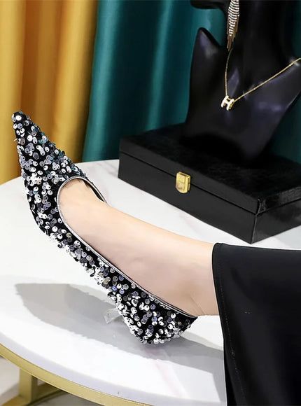 2024 Version Fashion Style Sequin Women's Shoes Shallow