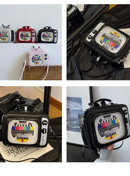 Cartoon Cute Handbags Funny Tv Transparent Square