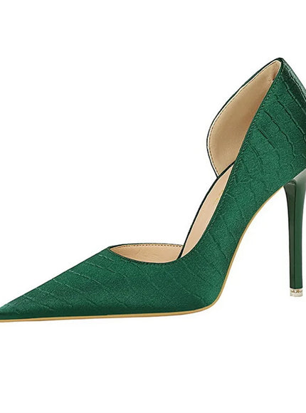 Fashion Suede Black Women Simple Pumps Wine Glasses