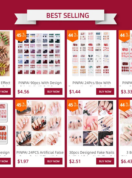 KissIcon Mirror Nails - Metal Effect Adhesive Almond