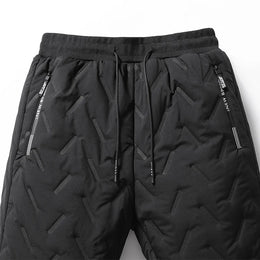 Winter Sweatwear Men Plush Thick Fleece Sweatpant Lambswool Thermal Trousers Casual Pants Waterproof Windproof Warm Cotton Pants