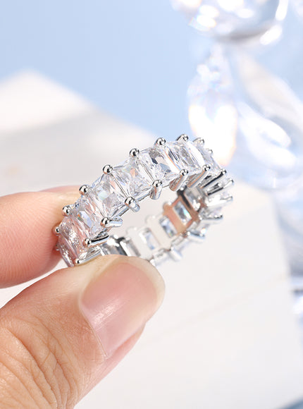 2024 New Arrivals Women's Large Zircon Zircon Gold Rings Fashion Wedding Engagement Rings 925 Silve Hip Hop Jewelry