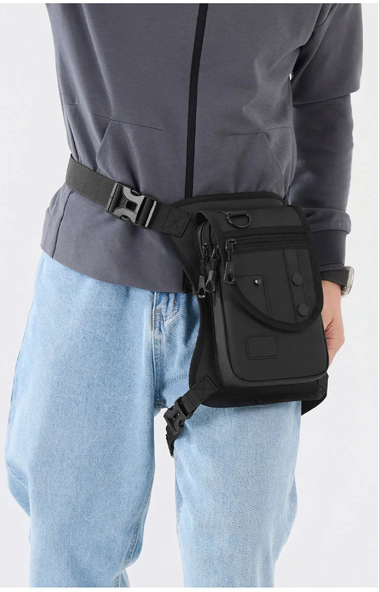 Men's Waist Bag Leg Bag Utility Belt Pack Pouch Male Hip Motorcycle Riding Leggings Thigh Bags Fanny Pack Cycling Shoulder Bag