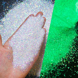 50g/Bag Halloween Luminous Nail Glitter Sequins Glow-In-Dark Phosphor Nail Flakes LongLasting Fluorescent Manicure Sequins 12.25