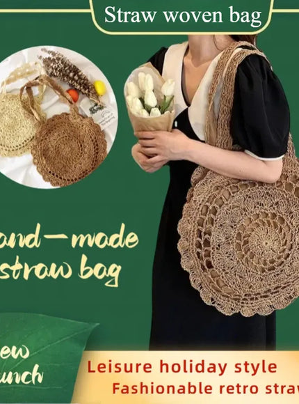 Fashionable Flower Shoulder Round Large-capacity Hollow Straw