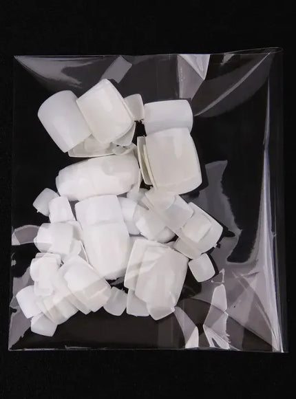 KissIcon False Toe Nails 100Pcs Natural White Clear
