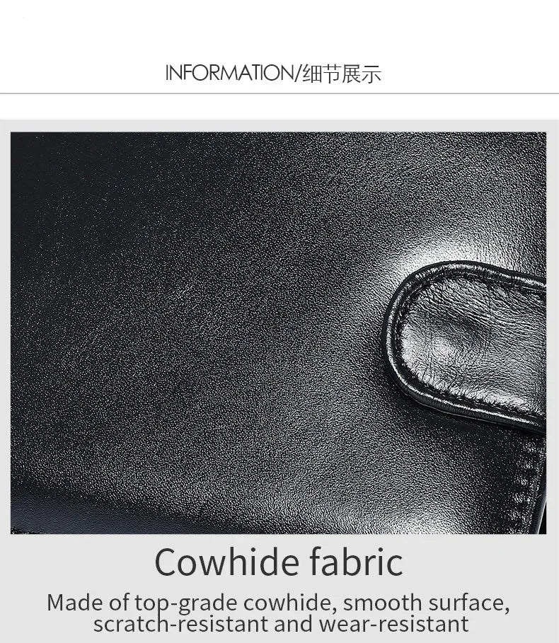 Leather Mens Wallet with Coin Pocket Genuine Leather Wallet for Men Short Style