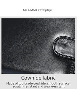Leather Mens Wallet with Coin Pocket Genuine Leather Wallet for Men Short Style