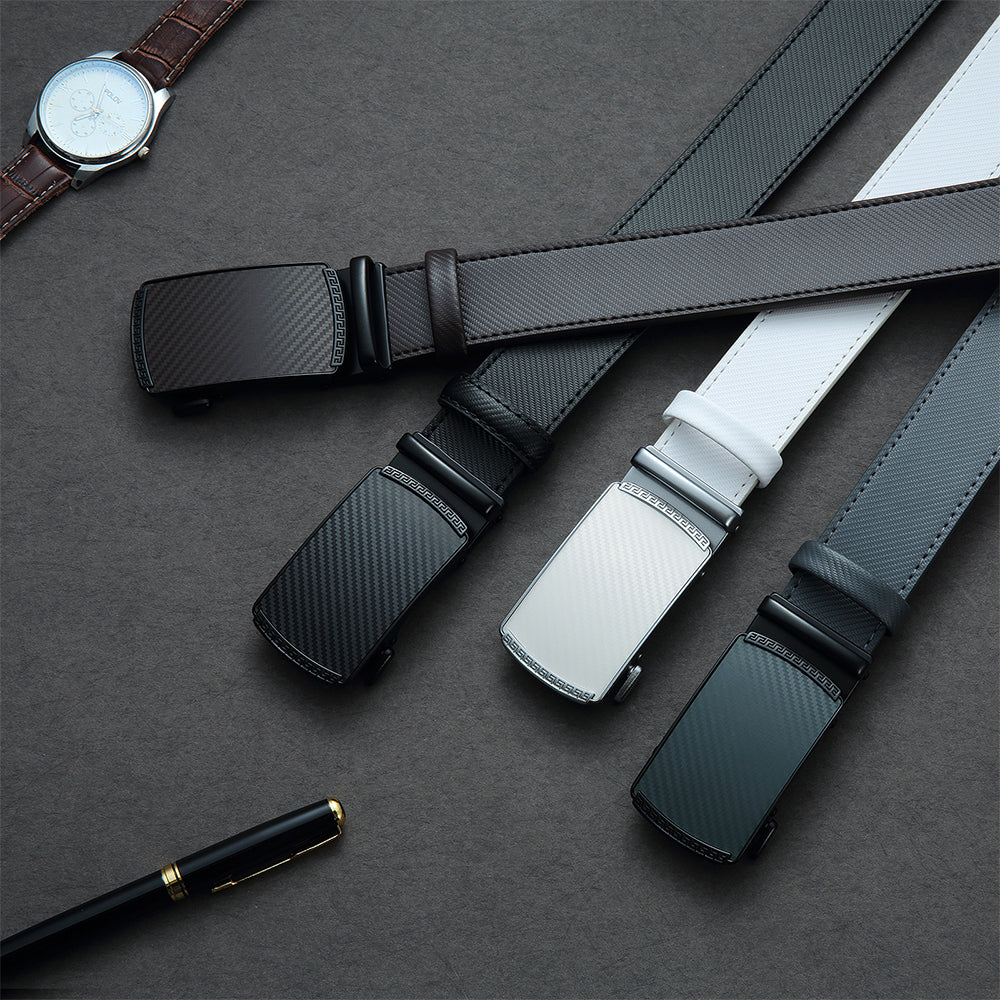Men Belts Leather Waist Strap Male Automatic Buckle Waistband Mens High Quality Girdle Belts for Women Men Gifts 105 115  125cm